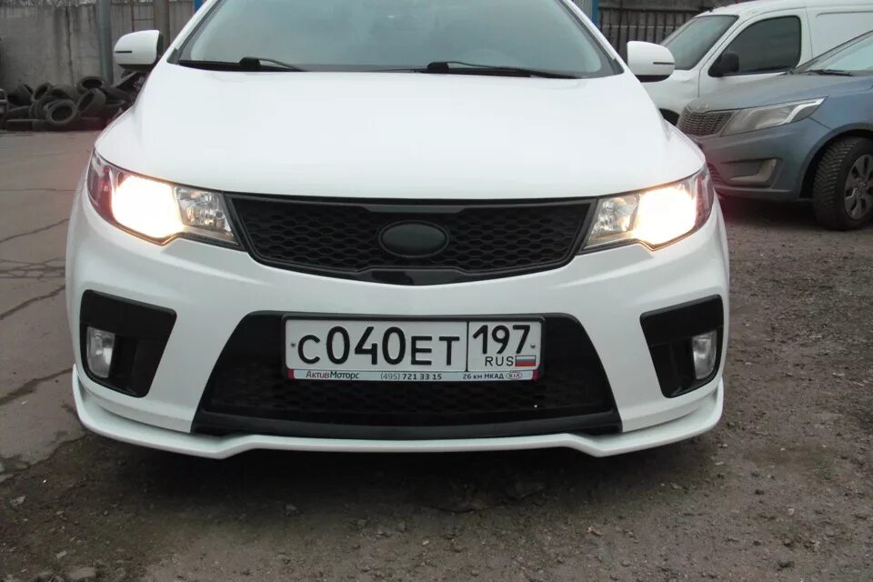 Кия бампер тюнинг Юбка, переднего бампера - KIA Cerato Koup (1G), 2 л, 2010 года тюнинг DRIVE2