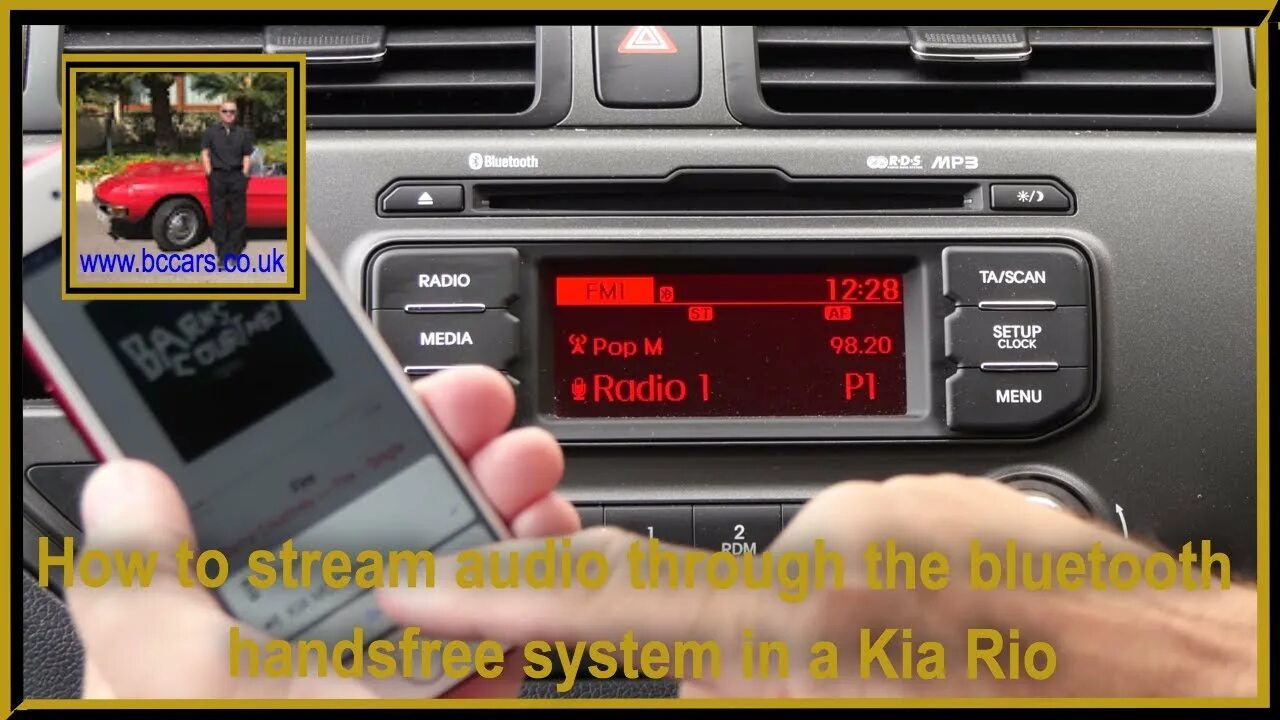 Кия рио как подключить блютуз How to stream audio through the bluetooth handsfree system in a Kia Rio - YouTub
