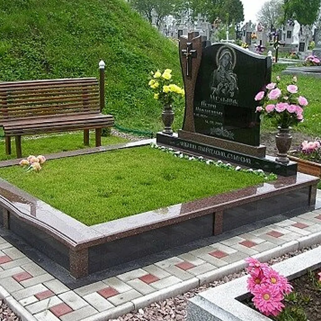 Кладбище могилы фото оформление на двоих Панорама: Все памятники. ру, изготовление памятников и надгробий, Берёзовая алле