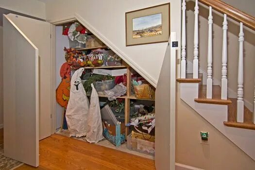 Кладовка под лестницей в частном доме фото How To Get More Storage - Mosby Building Arts Blog Understairs storage, Stair st