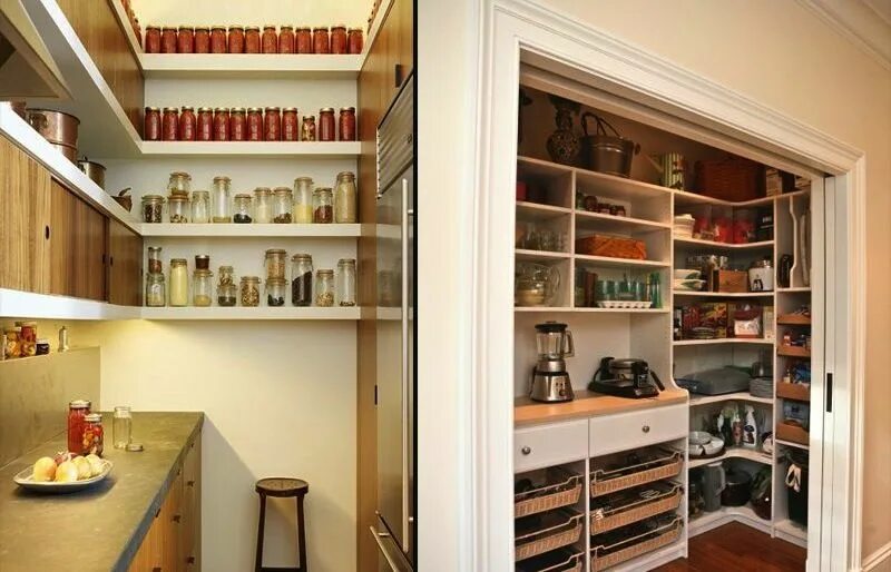 Кладовка в кухне в квартире планировка Pantry Designs For Small Spaces : Small Kitchen Pantry Ideas - Inspired Kitchen 