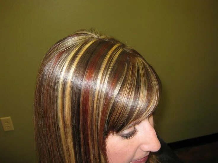 Кларирования фото на темные might do this Red highlights in brown hair, Blonde highlights, Hair highlights