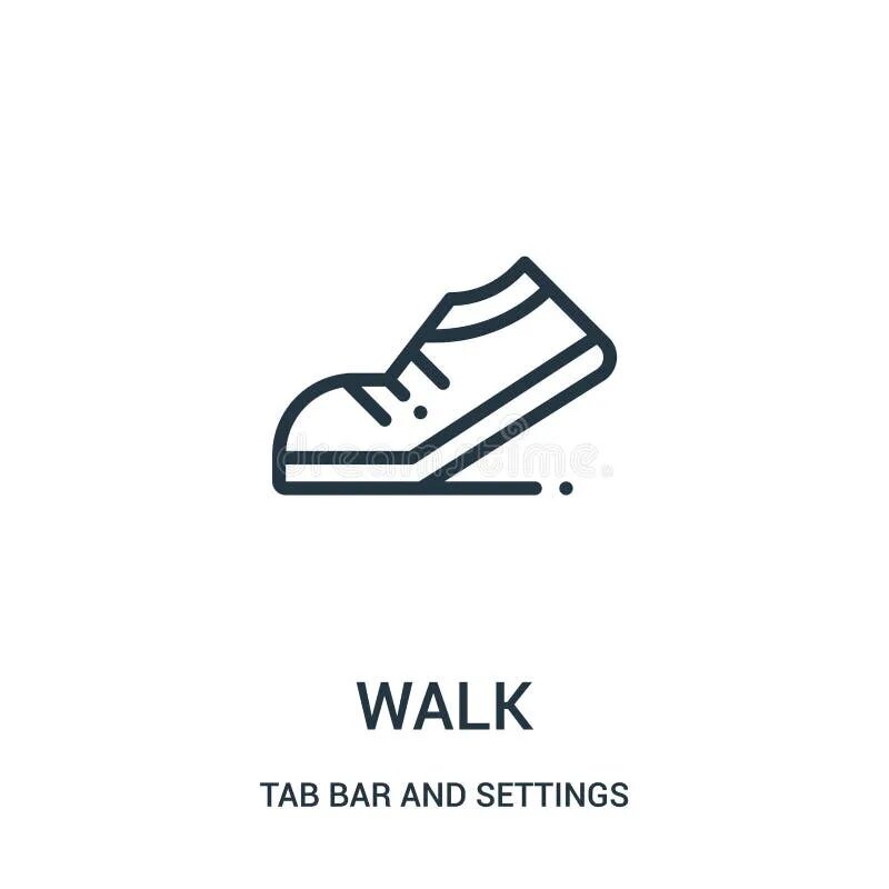 Класс ногти фото Walk Icon Vector from Tab Bar and Settings Collection. Thin Line Walk Outline Ic