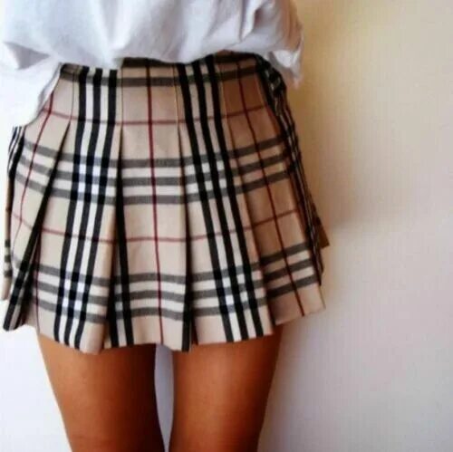 Класс юбки фото Burberry London Plaid Pleated Mini Skirt Wool Nova Check US-8 Browns Slits eBay