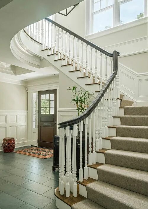 Классическая лестница фото Georgiana Design in 2024 Staircase design, House design, Traditional staircase