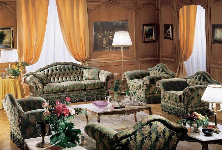 Классическая мягкая мебель в гостиной фото CLASSIC ZANABONI: Итальянская мягкая мебель Classic Zanaboni часть 1 (Классик За
