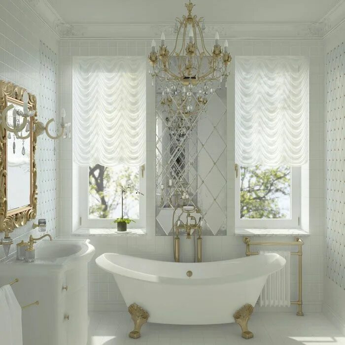 Классические интерьеры ванной Luxurious Mansion Bathrooms (Pictures) Gold bathroom decor, Clawfoot tub bathroo