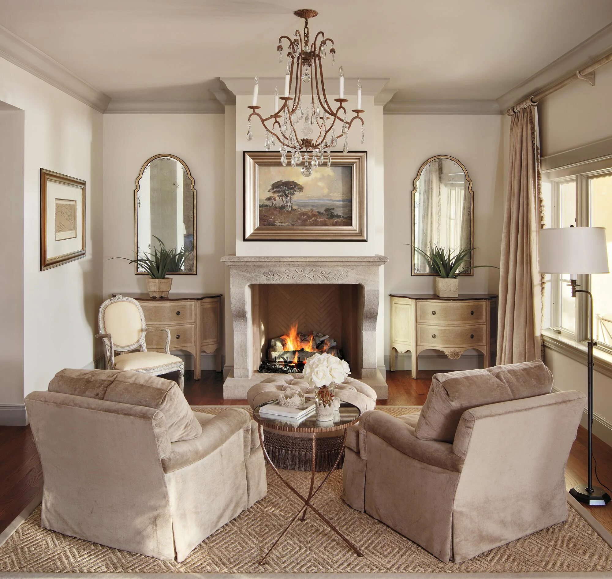 Классические камины в интерьере гостиной hgcoff1 Fireplace seating, Living room with fireplace, Family room design