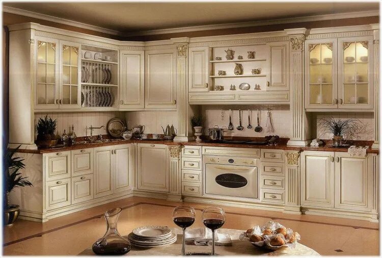 Классические кухни фото Кухня Megaros Duca d'este Cucina-3 из Италии: стиль, материал, доставка и оплата