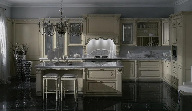 Классические кухни фото Кухня Ca' d'oro Classic interiors Serenissima 01 из Италии: стиль, материал, дос