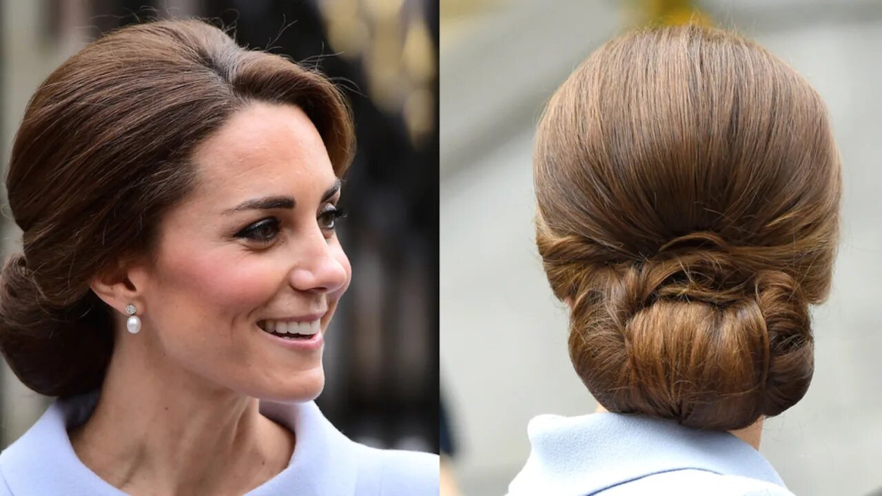 Классические прически на длинные волосы Kate Middleton Hairnet - Kate Middleton Hairnet How To Marie Claire