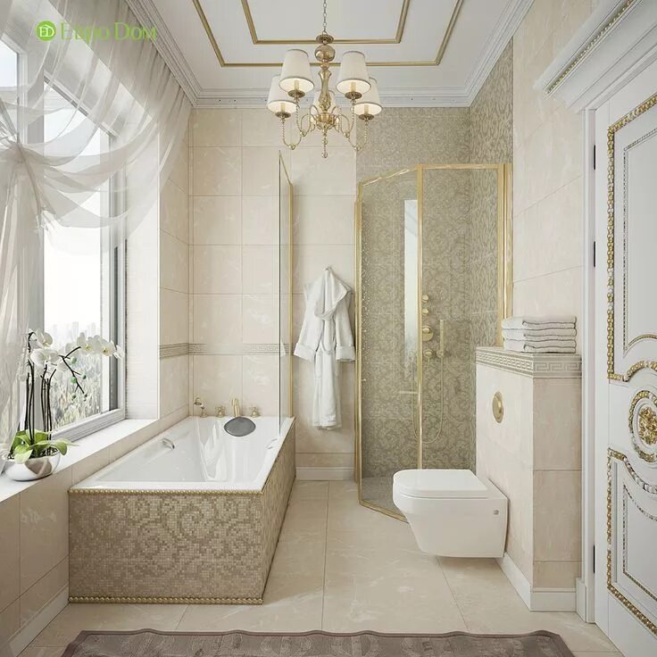 Классические ванные комнаты фото дизайн Интерьер ванной в светлых тонах Alcove bathtub, Bathroom, Bathtub
