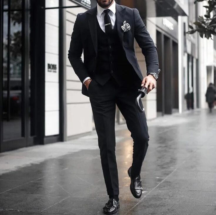 Классический черный мужской стиль men's style Mens fashion summer outfits, Suit and tie, Mens fashion casual outfi