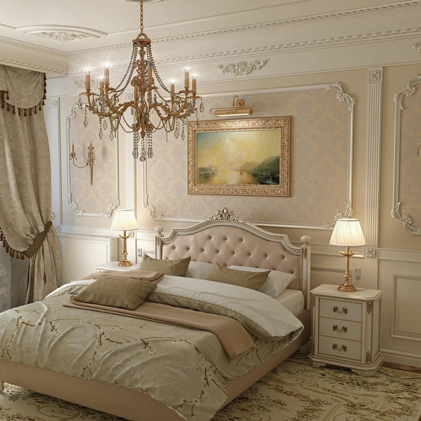 Классический стиль комнаты фото Bedroom in classic style. Galleries Interior Classy bedroom, Classy rooms, Bedro