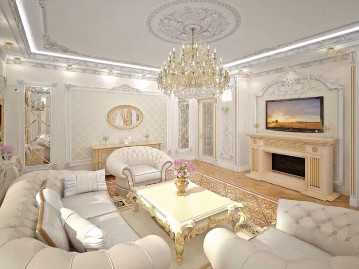 Классический стиль в зале фото Pin on Гостиные Unique interior design, Best interior, Interior design