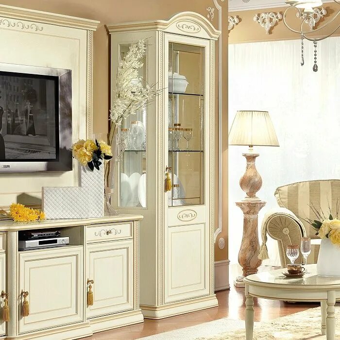 Классик мебель фото Витрина Camelgroup Siena avorio 124VT1.01AV - Купить по цене 242 025 руб. в Санк
