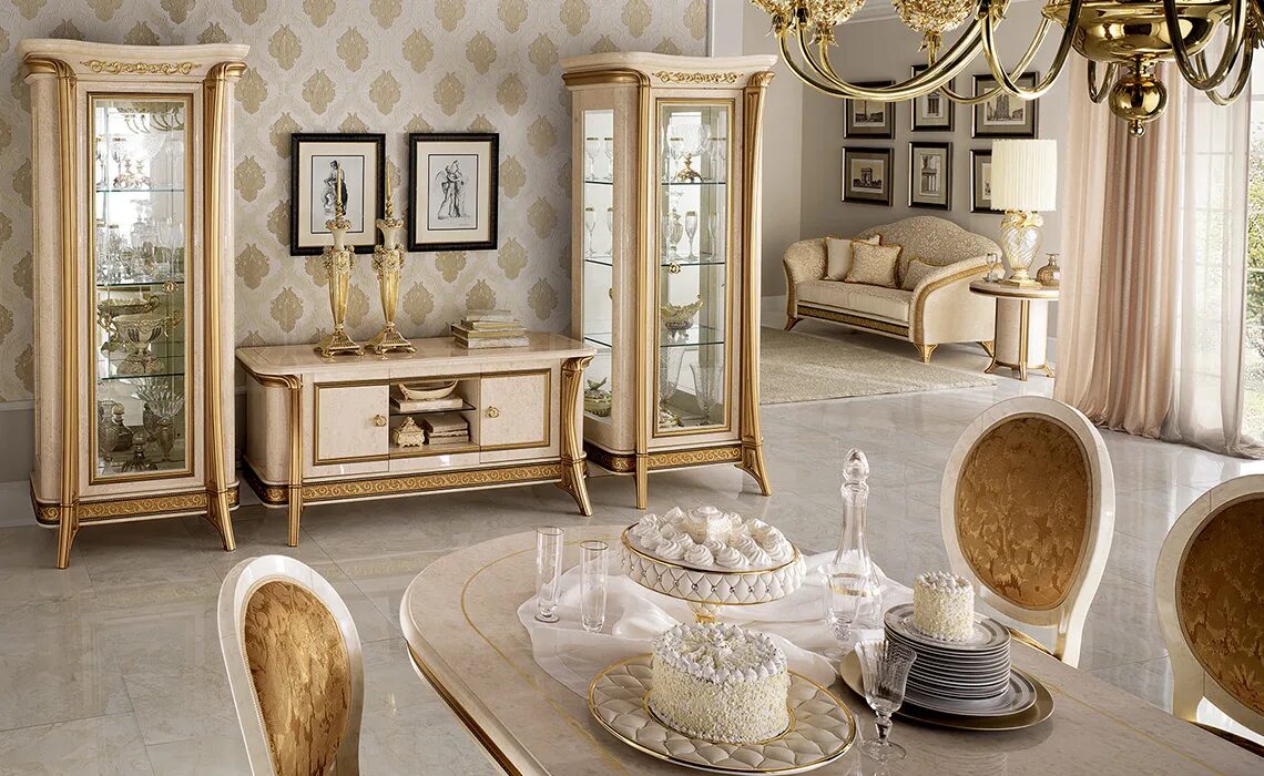 Классик мебель фото Итальянская гостиная Melodia фабрики Arredo Classic - Ital-Collection