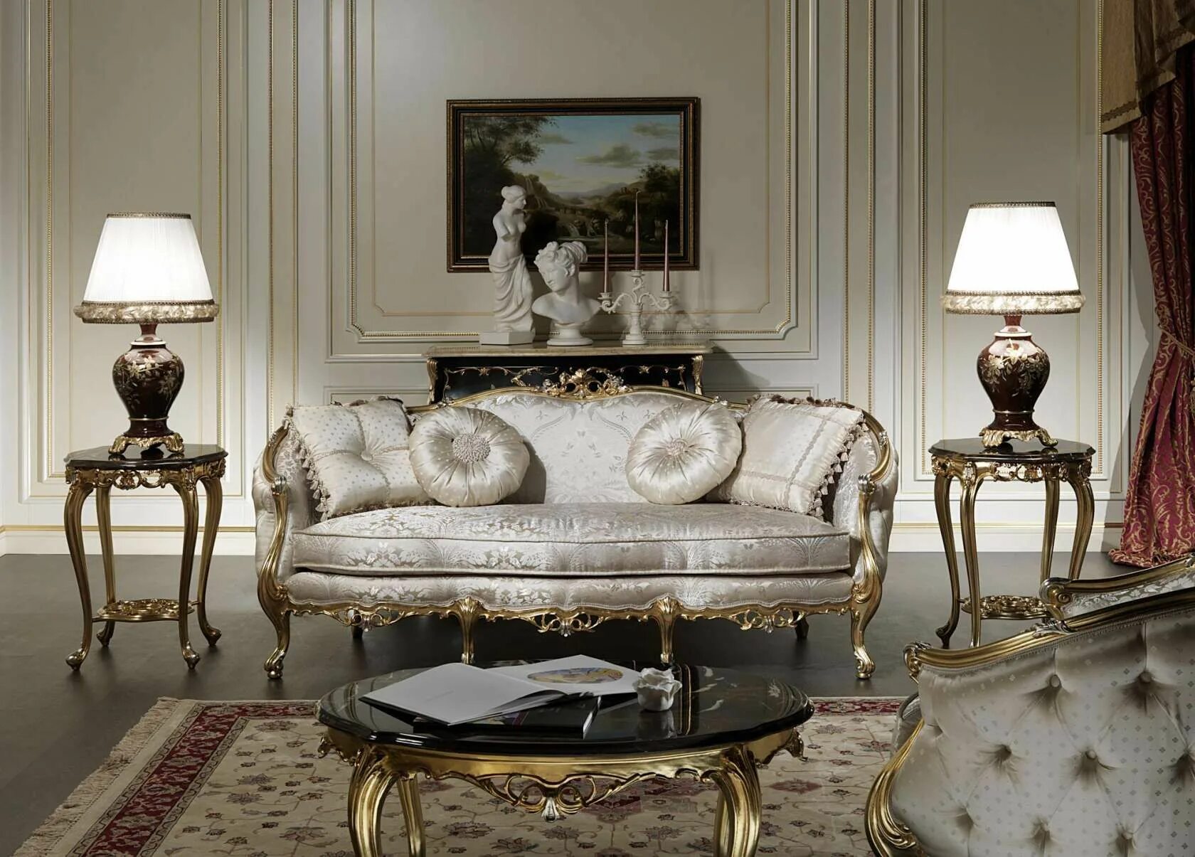 Классика интерьера мебель Venezia luxury classic living room Vimercati Classic Furniture Italian furniture