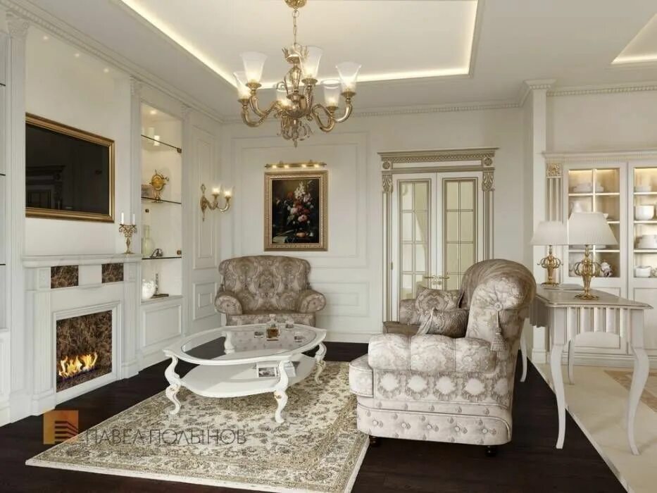 Классика в интерьере квартиры гостиная Гостиная homify Интерьер, Небольшие комнаты, Классический интерьер