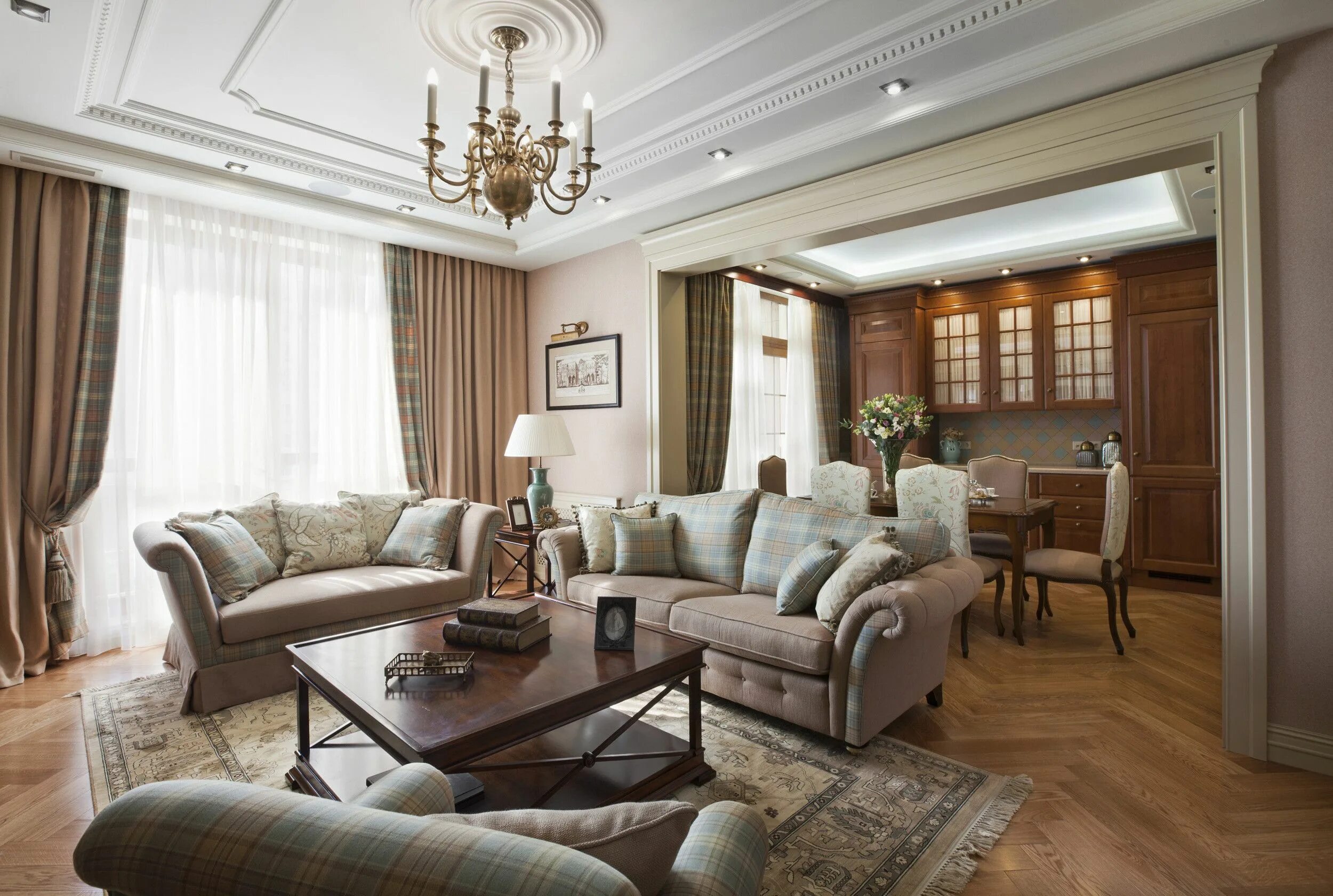 Классика в интерьере квартиры гостиная Проект "Территория комфорта" Living room decor elegant, English interior design,