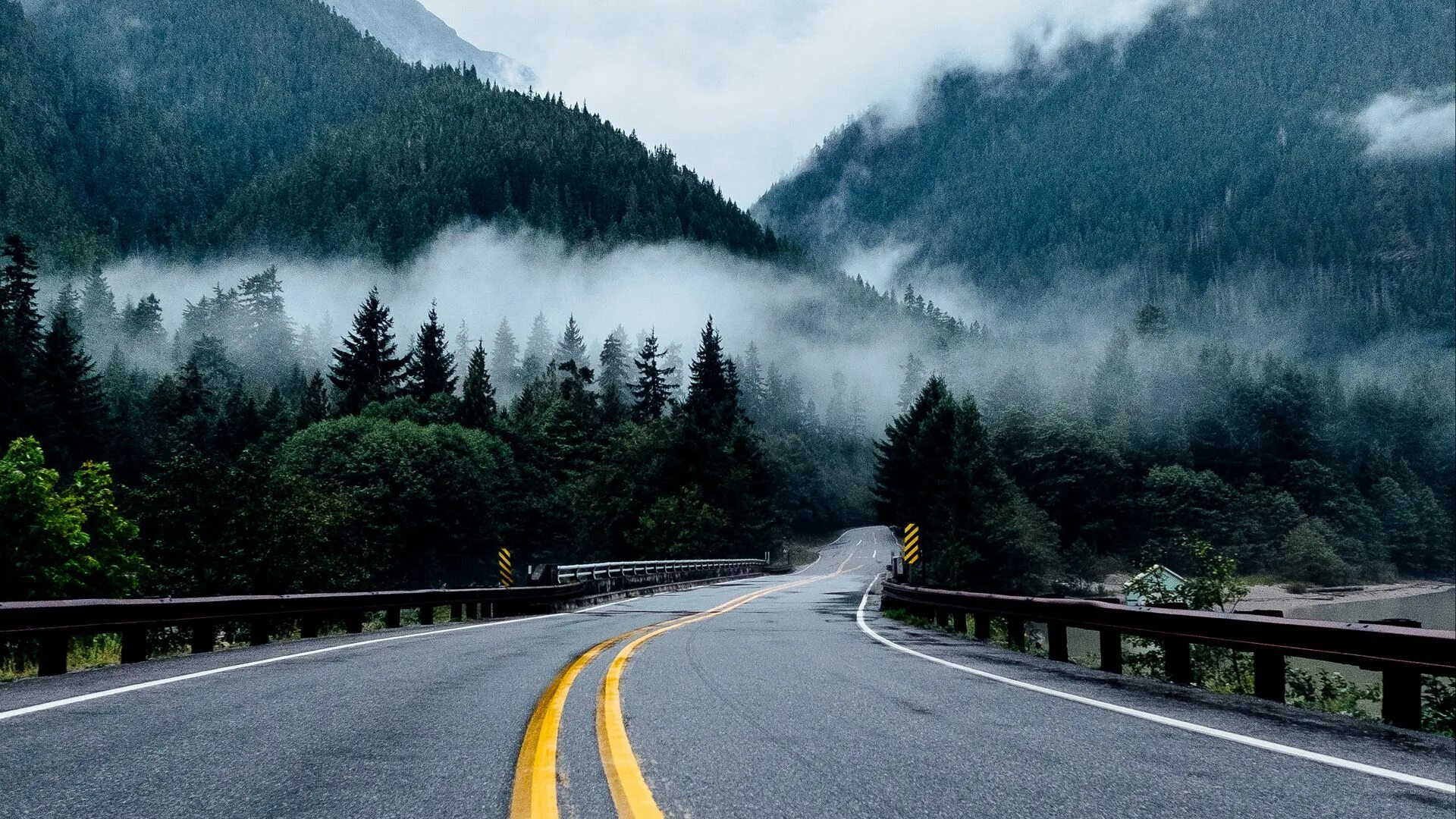 Классная дорога фото Download wallpaper 1920x1080 road, marking, turn, mountains, fog full hd, hdtv, 