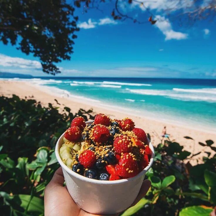 Классные летние фото Hawaiian Seasides Imagens de frutas, Açai fotos, Receitas saudáveis