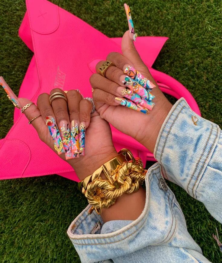 Классные ногти фото De'arra Taylor on Twitter Acrylic nail designs, Acrylic designs, Vibrant nails