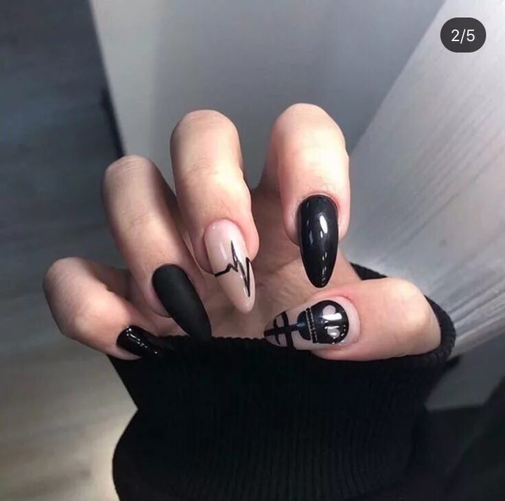 Классный черный маникюр Pin on Дизайнерские ногти Nails, Beauty, Pretty