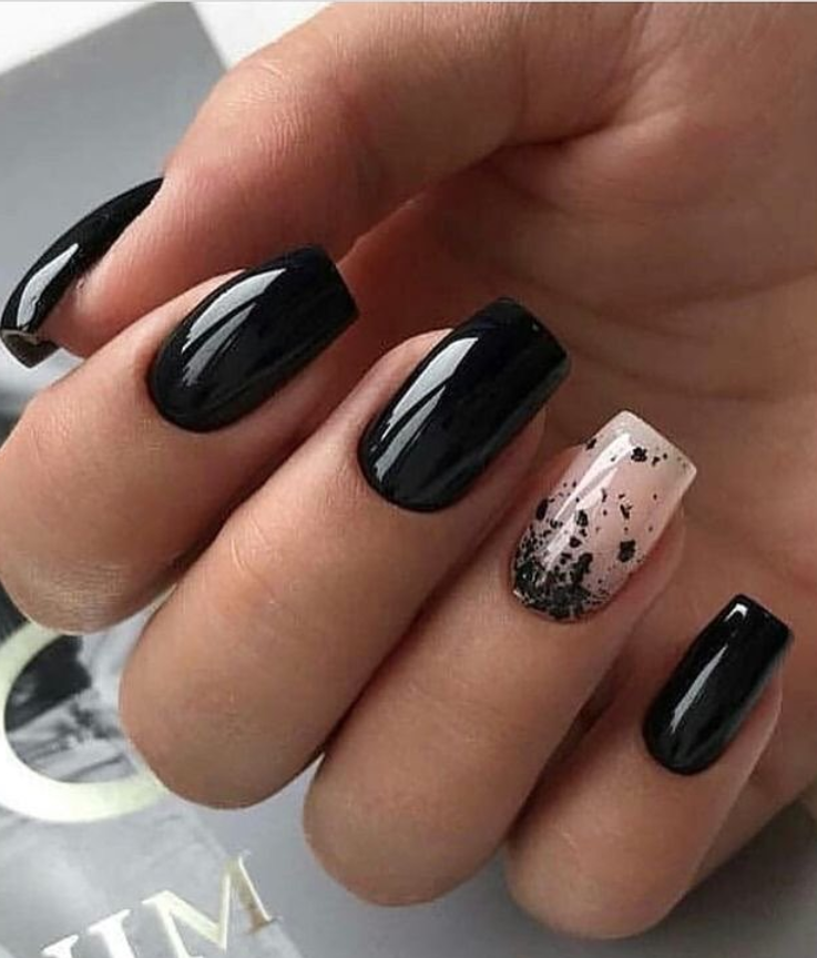 Классный черный маникюр 110+ Best Natural Short Nails Design For Fall - Page 100 of 116 - Fashionsum Unh