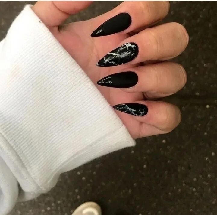 Классный черный маникюр Which ones? 9 on nails 2023 AESTHETICS OF MANICURE VK