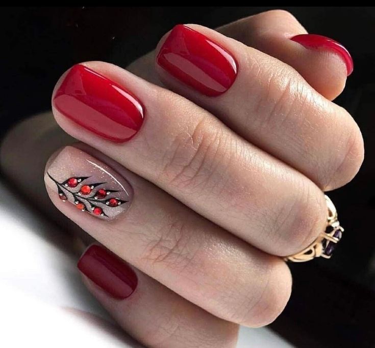 Классный красный маникюр Pin by Elizaveta Alekseeva on Маникюр Art deco nails, Pretty nails, Elegant nail