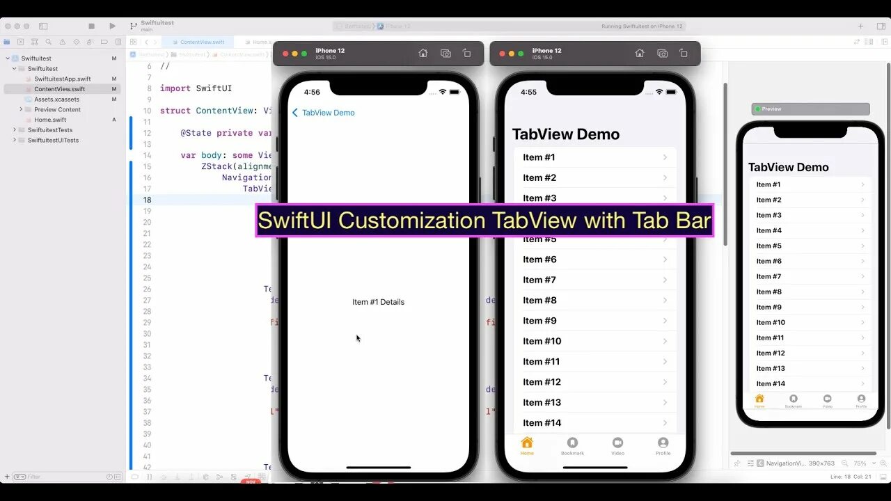 Классы оснастки SwiftUI Customization TabView with Tab Bar - YouTube