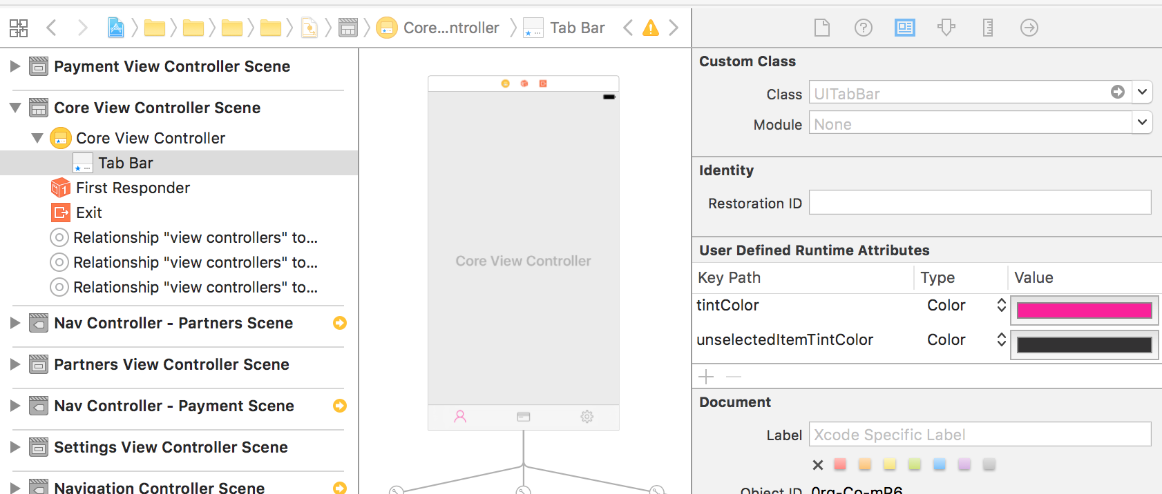 Классы оснастки ios - Change tab bar item selected color in a storyboard - Stack Overflow