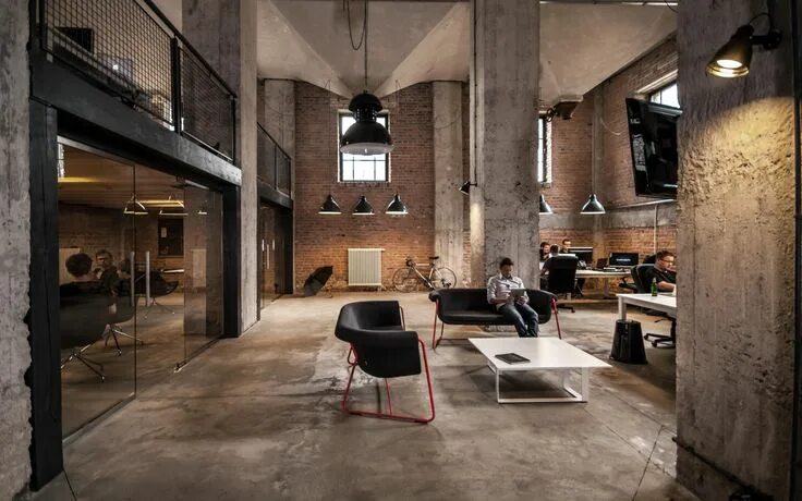 Классы в стиле лофт CreativeStyle Kraków Industrial office design, Office design, Office space desig