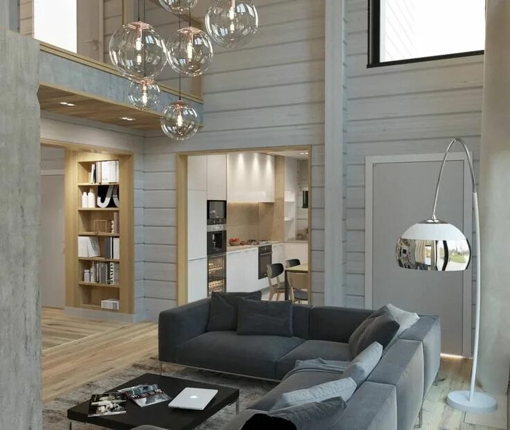 Клееный брус интерьер дома внутри фото Pin on Интерьер в спокойных тонах in 2024 House interior, Interior design, Home