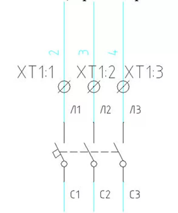 Клеммы на схеме электрической принципиальной ElectriCS Pro