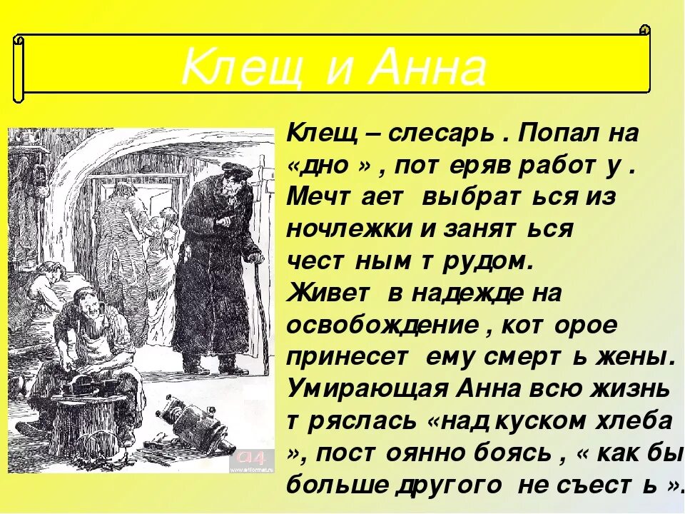 Клещ на дне фото Анна в произведении на дне (образ и характеристика)
