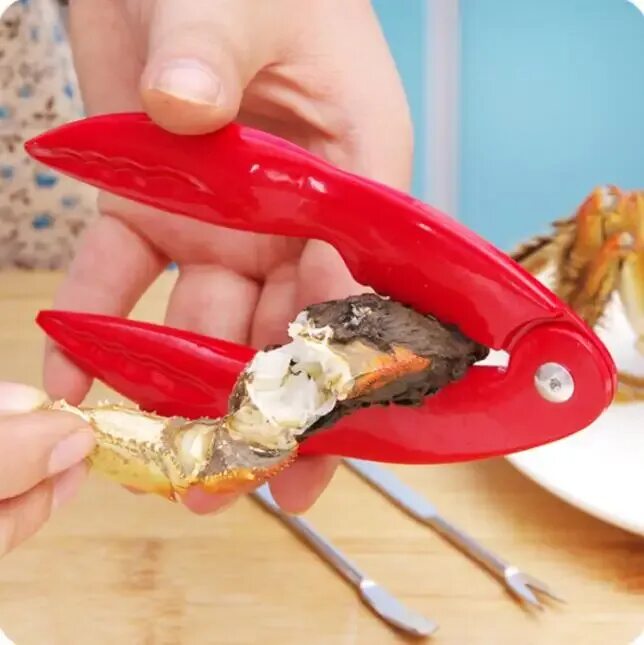 Клешни инструмент фото Portable Crab Eating Tools Stainless Steel Claw Crab Clip Crab Pin Three-piece S