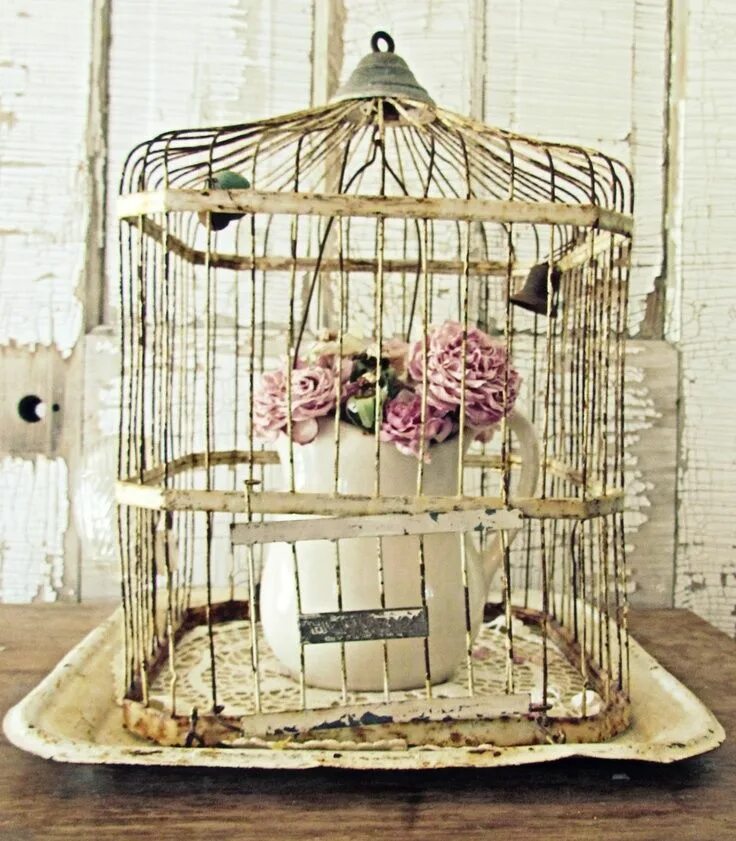 Клетка декор своими руками love this! Bird cage decor, Vintage bird cage, Bird cage