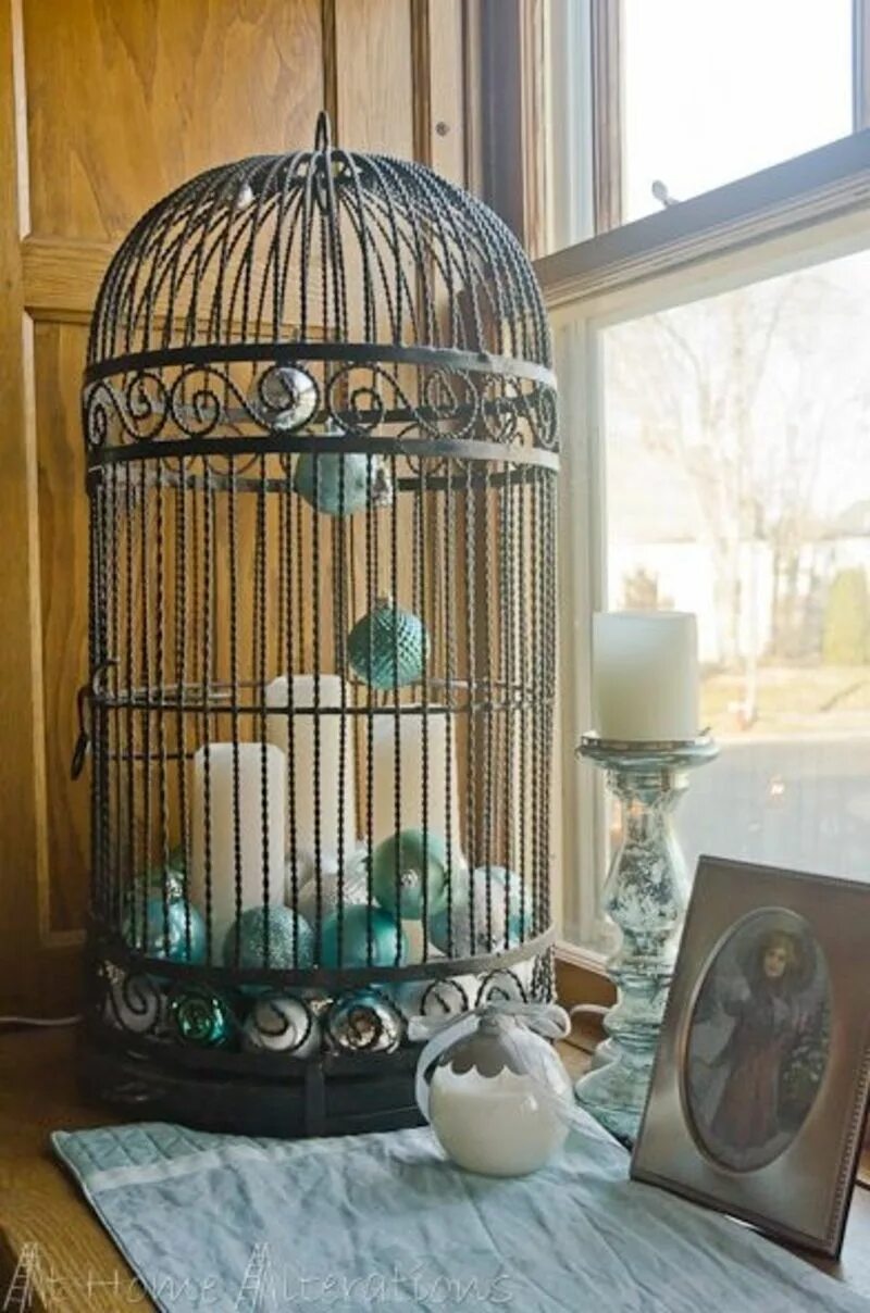 Клетка декор своими руками 27 #Alternative Uses for Bird Cages That You Will Fall in Love with ... Decoraci