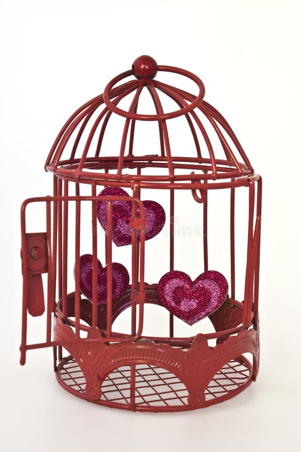 Клетки сердца фото Hearts in a cage stock photo. Image of valentine, isolated - 17406366