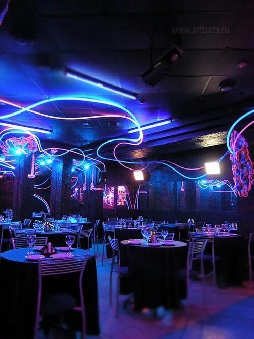 Клуб неон фото Оформляем интерьер ночного клуба: фото идеи Nightclub design, Night club, Neon