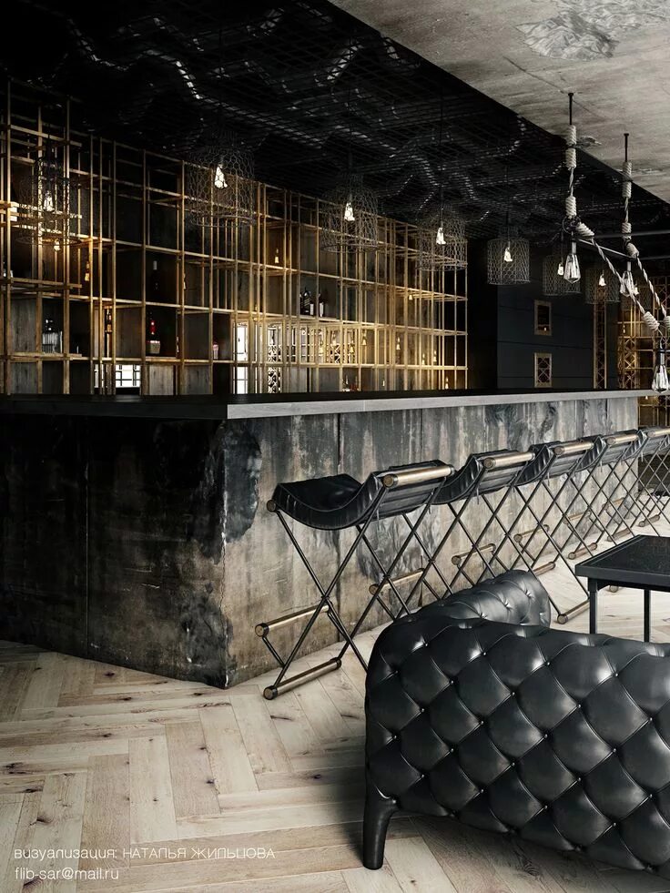 Клуб в стиле лофт Restaurant on Behance Bar design restaurant, Bar interior design, Cafe interior 