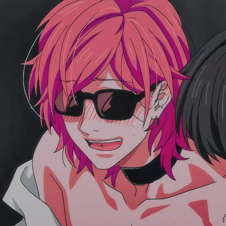 Клуб яричин фото Anime Character with Pink Hair and Sunglasses