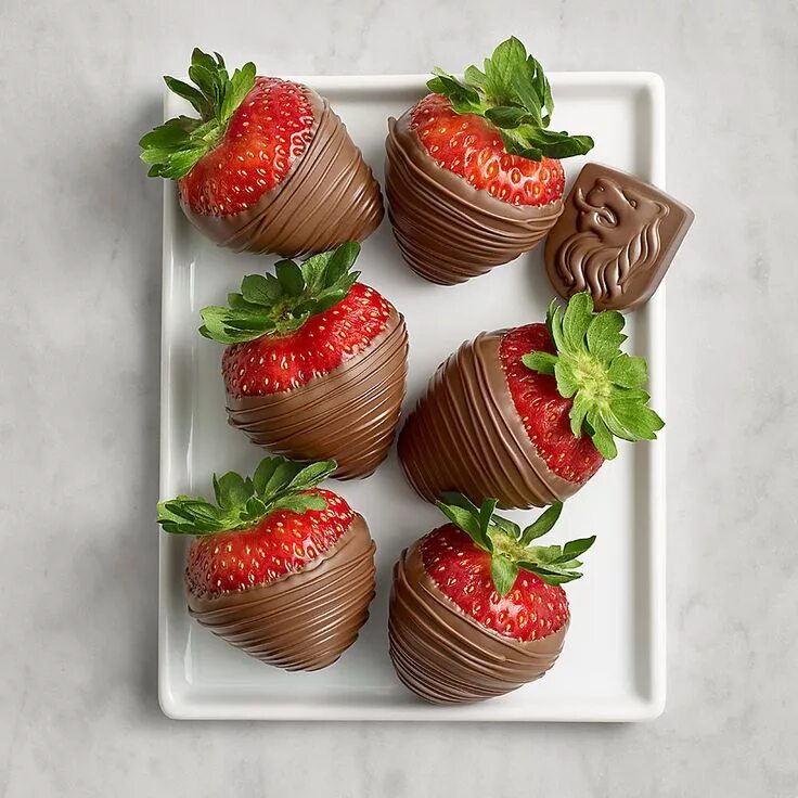 Клубника оформление фото Milk Chocolate Covered Strawberries, Half Dozen Chocolate dipped strawberries, C