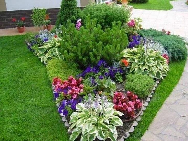 Клумба формы фото Клумбы из многолетников: названия цветов, схемы и фото Rock garden design, Fall 