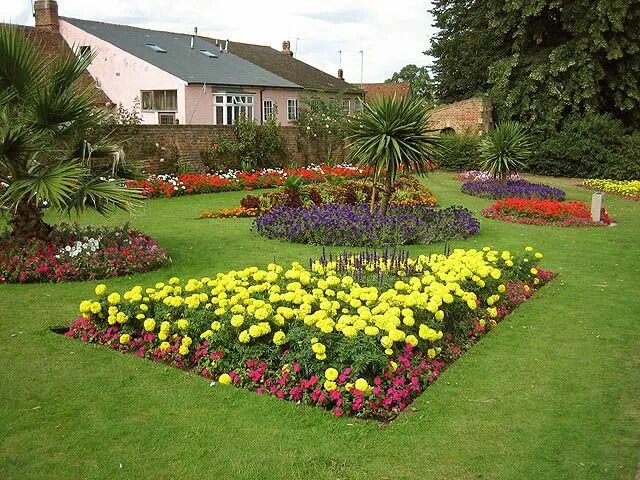 Клумба фото дизайн Комбинирование цветов и видов Flower beds, Garden flower beds, Backyard landscap