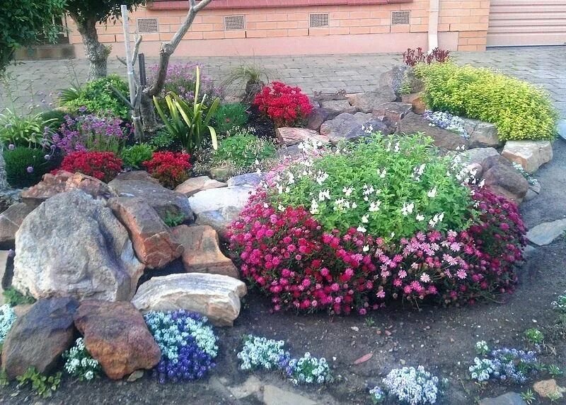 Клумба горка фото Related image Rock garden design, Backyard growing, Rock garden