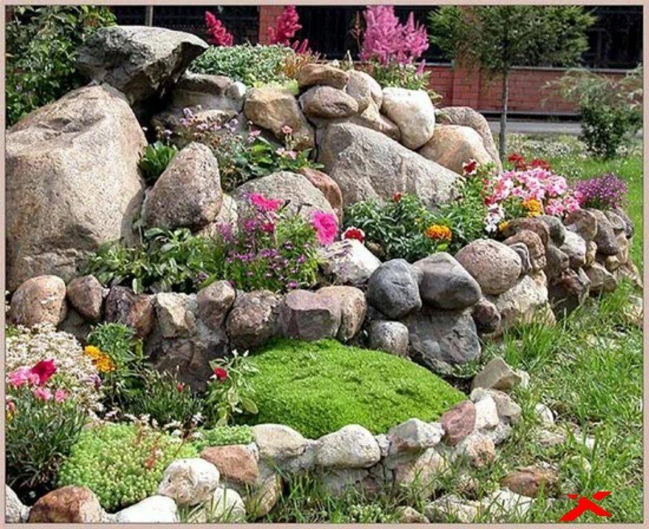 Клумба горка фото Альпийская горка своими руками Rock garden landscaping, Rockery garden, Landscap