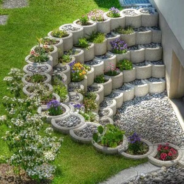 Клумба каскадная с камня своими руками фото bipdecor.com - Just another Home Decor site Small garden design, Small backyard 